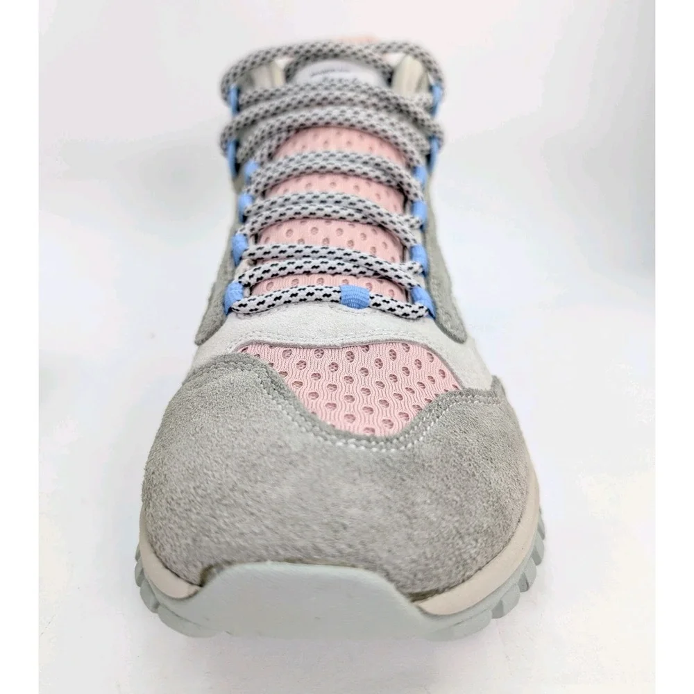 Brand Black Santa Monica Suede Sneaker In Grey Pink Vibram Sole Mens 10.5 M760BB